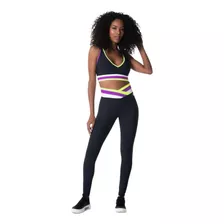 Conjunto Vestem Top E Calça Legging Pulse Academia Cos Alto