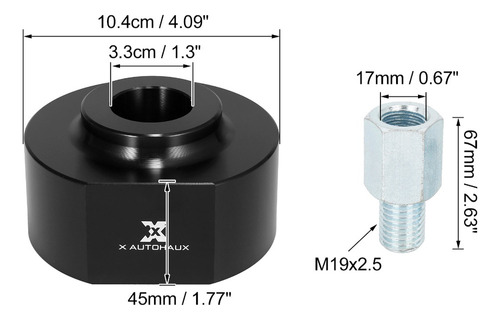 2 Elevacin Frontal 2'' Negro Para Ford F-150 1981-1996 Ms Foto 3