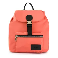 Mochila Con Tapa Mediana Amara Coral