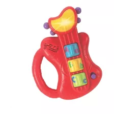 Brinquedo Bebê Guitarra Musical Com Luz E Som Interativo