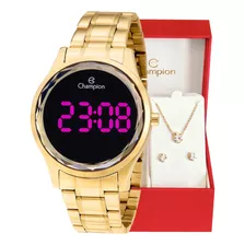 Relógio Champion Feminino Digital Led Dourado Ch48019h
