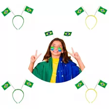 Kit 2 Tiara Arco Do Brasil Bandeira Copa Do Mundo Torcida