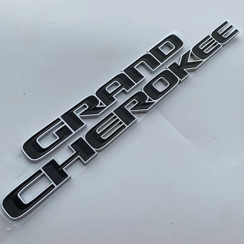 Par De Emblemas Grand Cherokee Logo Jeep Letras Larerales Foto 2