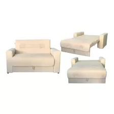 Sillon 2 Cuerpos Sofa Cama Ecocuero/chenille + Envio