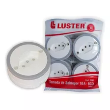 Tomada Externa Luster 2 Polos +terra 10a Branca 2081