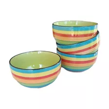 Set 6 Pocillos Bowl Ceramica Postre Fruta Helado 11 Cm Mult