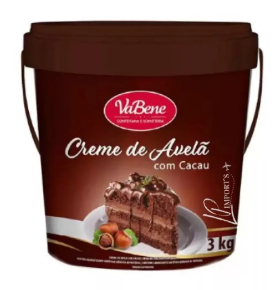 Creme De Avelã Com Cacau 3kg Vabene - Food Service