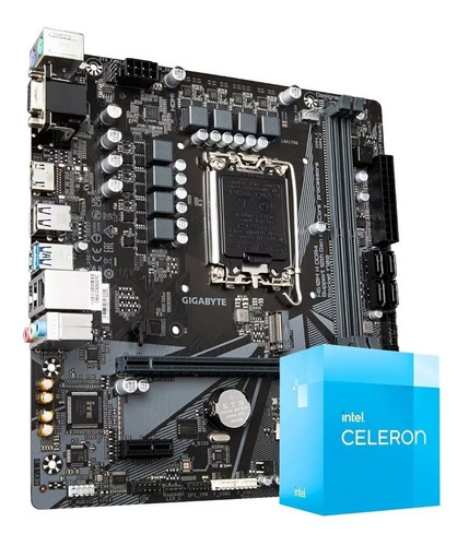 Combo Mother Gigabyte H610m-h Procesador Intel Celeron G6900