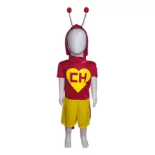 Fantasia Traje Roupa Infantil Chapolin Com Anteninhas!!!