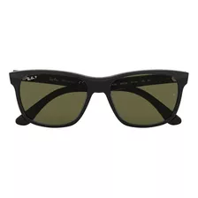 Anteojos De Sol Ray-ban Rb4181 Standard Con Marco De Injected Color Gloss Black, Lente Green De Cristal Clásica, Varilla Gloss Black De Injected