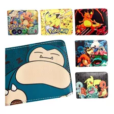 Cartera Pokemon Piel Sintética Pikachu, Ash Ketchum, Snorlax