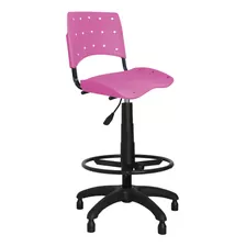 Cadeira Caixa Giratória Plástica Rosa - Ultra Móveis