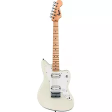 Guitarra Eléctrica Fender Squier Mini Jazzmaster Hh Olympic White Brillante De Álamo Con Diapasón De Arce