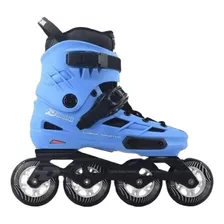 Patins Hd Inline New Skull Azul 80mm + Brinde 