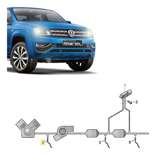 Sensor Temperatura Escape Volkswagen Amarok Motor 2.0  Foto 3