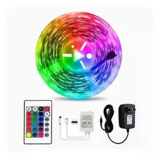 Tira Rgb Led Kit 5050 De 5 Mts 16 Colores Con Control Remoto