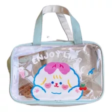 Bolso Estuche Transparente Grande Animales Kawaii