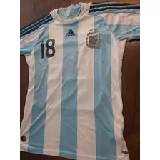 Camiseta Titular Selección Argentina 2008 #18 Messi