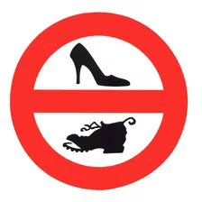 Adesivo Pvc Proibido Sapatos