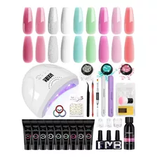 Kit De Uñas Poligel Phoenixy Con Lampara