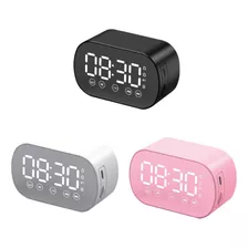 Reloj Bocina Digital Bluetooth Despertador Recargable Usb 