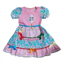 Vestido Infantil De Festa Junina Junino Tam 1 Ao 16 + Tiara