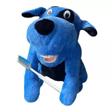 Fantoche Dentário Pelúcia Luxo C/ Macro Arcada Cachorro Azul