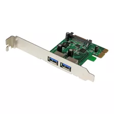 Tarjeta Pci Express 2 Puertos Usb 3.0 Uasp Alimentación Sata