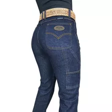 Calça Jeans Carpinteira Feminina Cowntry Para Cowgirl