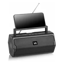 Parlante Recargable Bluetooth, Modelo V6, Usb/aux/bluetooth Color Negro