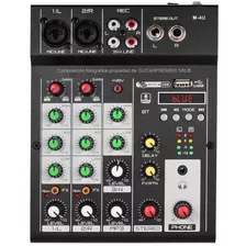 Mixer Consola 4 Canales Interfase Usb Bluetooth Efecto Phant