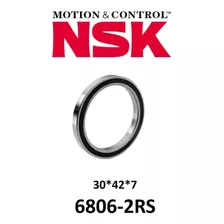 Rodamiento Sellado Nsk 6806-2rs