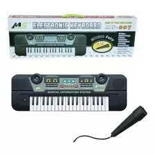 Piano + Microfone Teclado Grava Som Brinquedo Musical Cantar