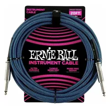 Cable De Audio Ernie Ball 6087 Recto/angulado De 6.10 Mts