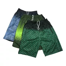 Kit 3 Bermuda Masculina Flanelada Zíper Chimpa Esporte 