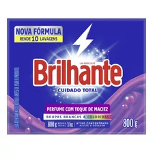 Sabão Em Pó Brilhante 800g Cuidado Total Antibacterial Caixa 800 G