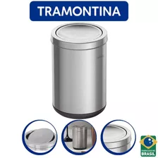 Lixeira Aço Inox Tampa Basculante Capacidade 10l Tramontina