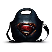 Bolsa Lancheira Térmica Em Neoprene Super Heróis