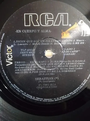 SEBASTIAN - En cuerpo y alma - vinilo 1983