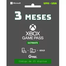 Xbox Game Pass Ultimate 3 Meses Cód. 25 Díg. Envio Imediato