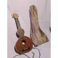 Ukulele Concerto Elétric Tampo Fundo Mogno Laterais Cabaça 