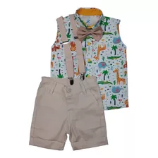 Roupa Safari, Arca De Noé Com Regatinha Social Festa Bebê