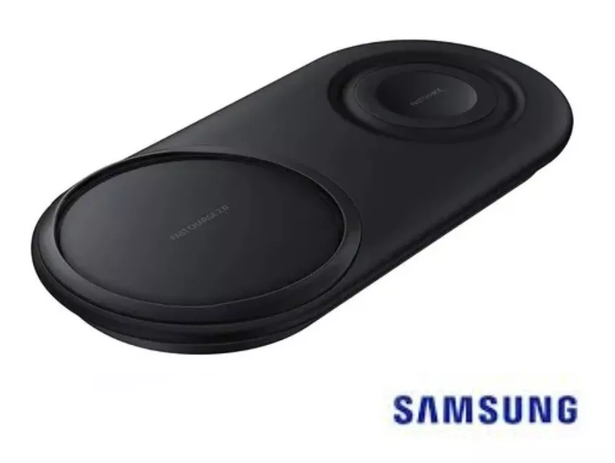 Samsung Cargador Inalámbrico Duo Pad, Original, Negro