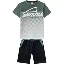 Conjunto Roupa Infantil Milon Menino Masculino Verão Premium