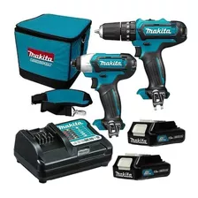 Combo Taladro Percutor 3/8 + Atornillador 12v Clx228 Makita