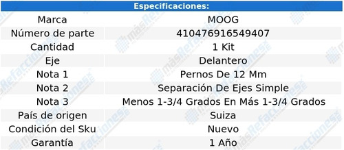 Kit Ajuste Camber Del Moog Mazda 929 88 Al 91 Foto 4