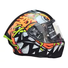 Casco Abatible Ich 3120-dv Dinopet Negrobnaranjan Visor Tr