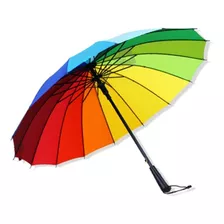 Paraguas Grande De Arcoiris Resistente Sombrilla Lluvia Sol