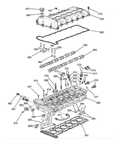 Tornillos Cabeza Motor Gmc Envoy L6 4.2l 2003 14 Pz Foto 4