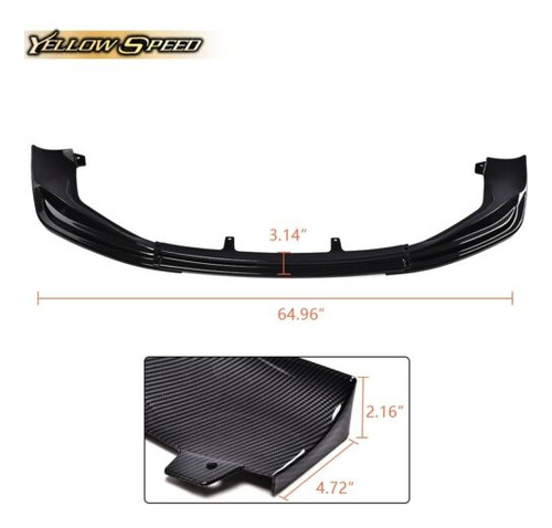 Front Bumper Lip Splitter Spoiler Fit For 14-16 Lexus Is Ccb Foto 2